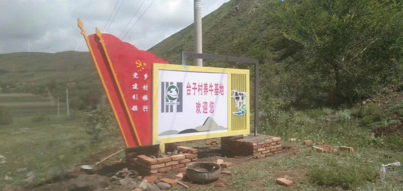 黑龙江某农村不锈钢党建雕塑施工